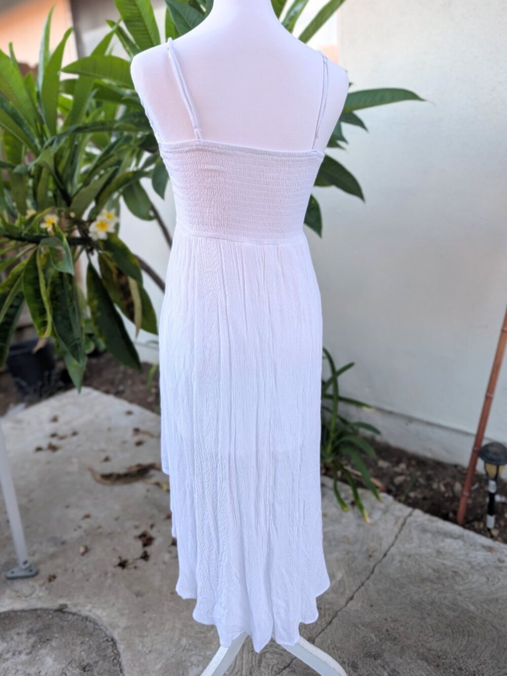 No Boundaries white flowy dress lace overlay Hoco Homecoming M 7-9 VGUC - Picture 3 of 8